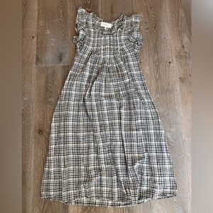 THE GREAT. Black and White Checkered  Dress 0